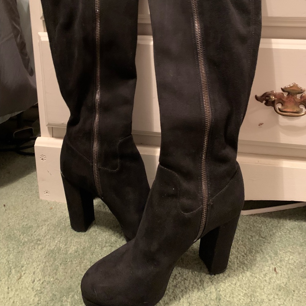 Calvin Klein Knee High Suede Boots